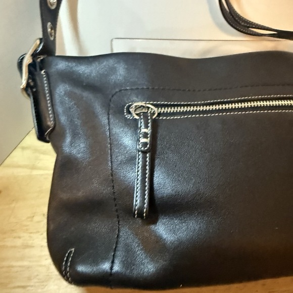 Vintage COACH 1417 Black Leather East West Legacy Shoulder Bag Tassel Silver - Picture 10 of 16